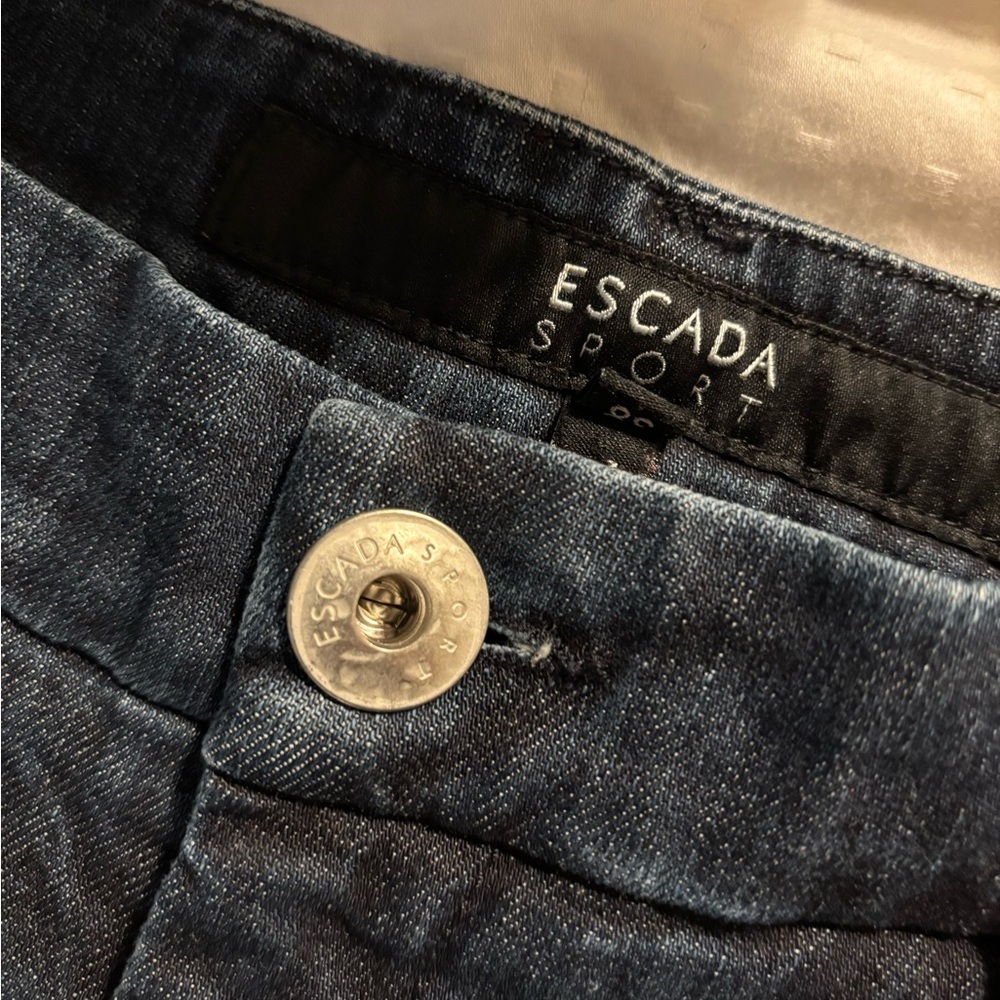 Escada Dark Indigo Ankle Jeans Euro 38 US 8 - Picture 9 of 10